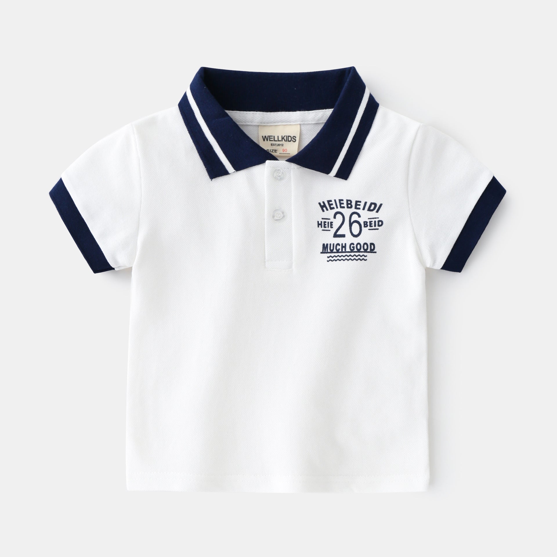 Boys' Plain Cotton Polo Shirt