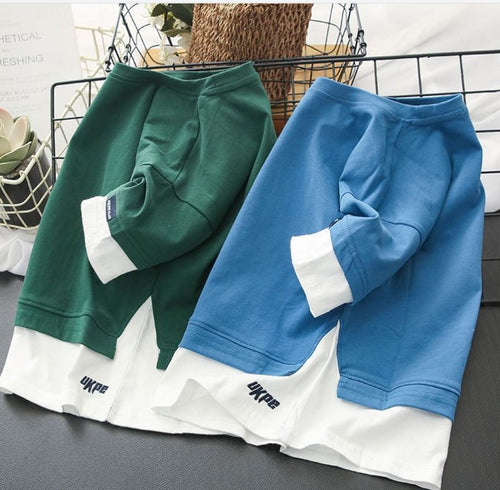 Boys' Layered-Look Letter Print T-Shirt