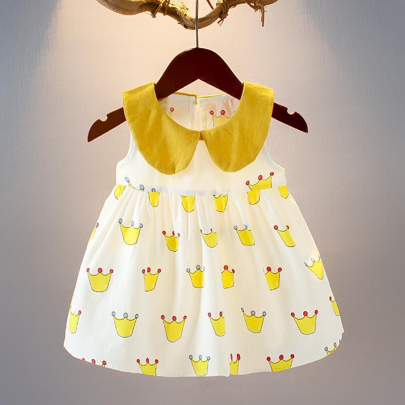 Girls' Sleeveless Cotton Princess Dress