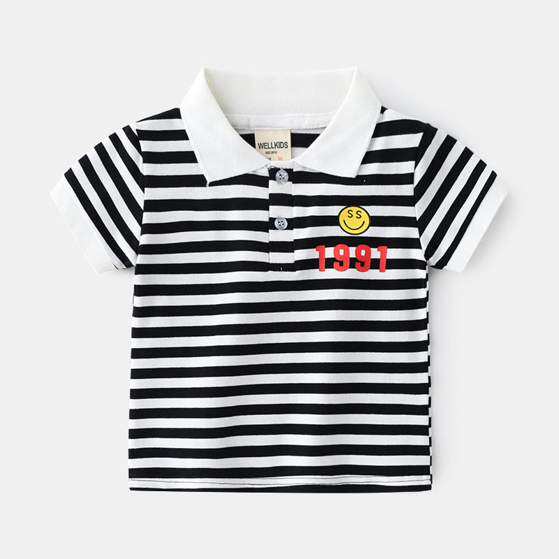Boys' Plain Cotton Polo Shirt