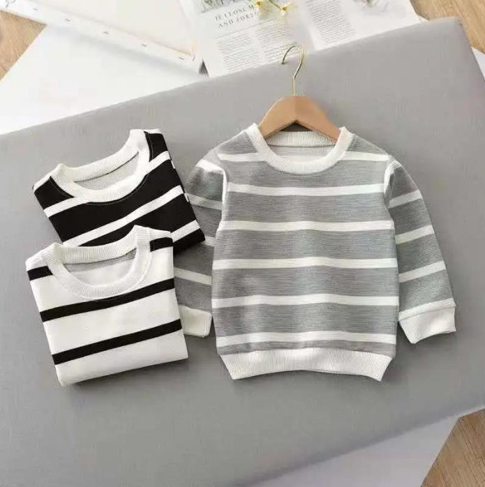 Kids' Striped Long Sleeve Pullover Top
