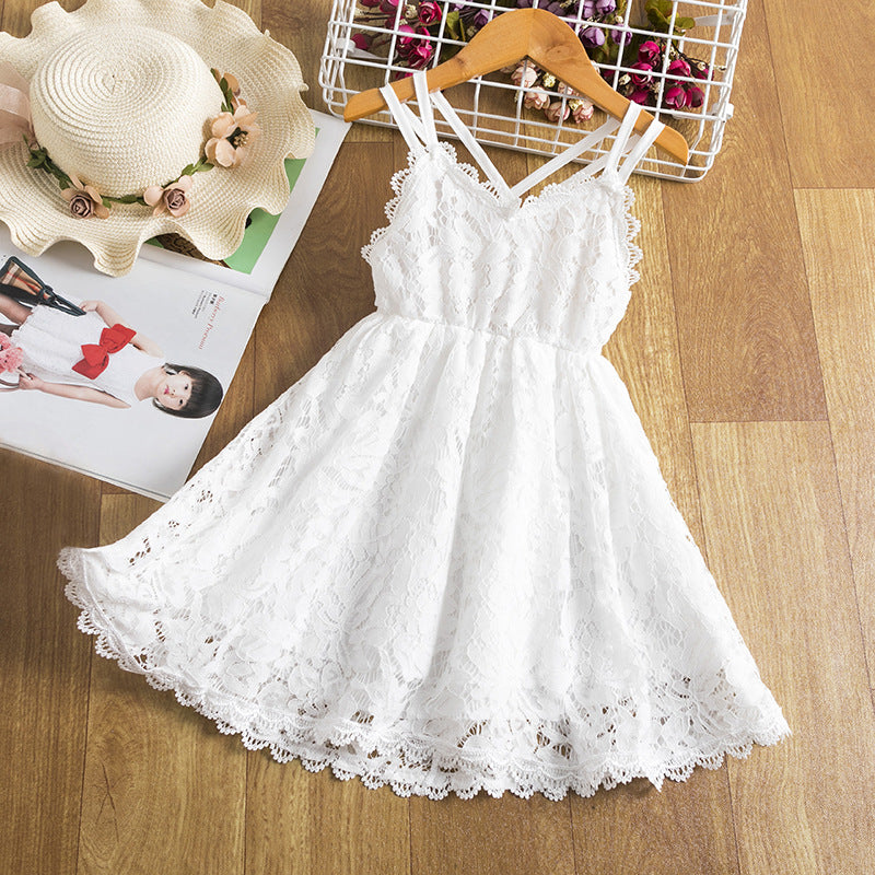 Girls' Lace Suspender Dress