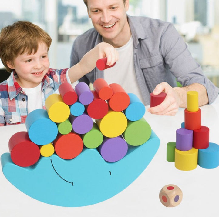Moon Wooden Balance Toy– Fun Family Game for Kids Ages 2–4