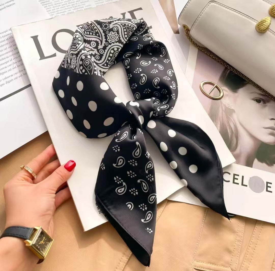 Women's Versatile Square Silk Scarf | 70×70cm | 18 Colours
