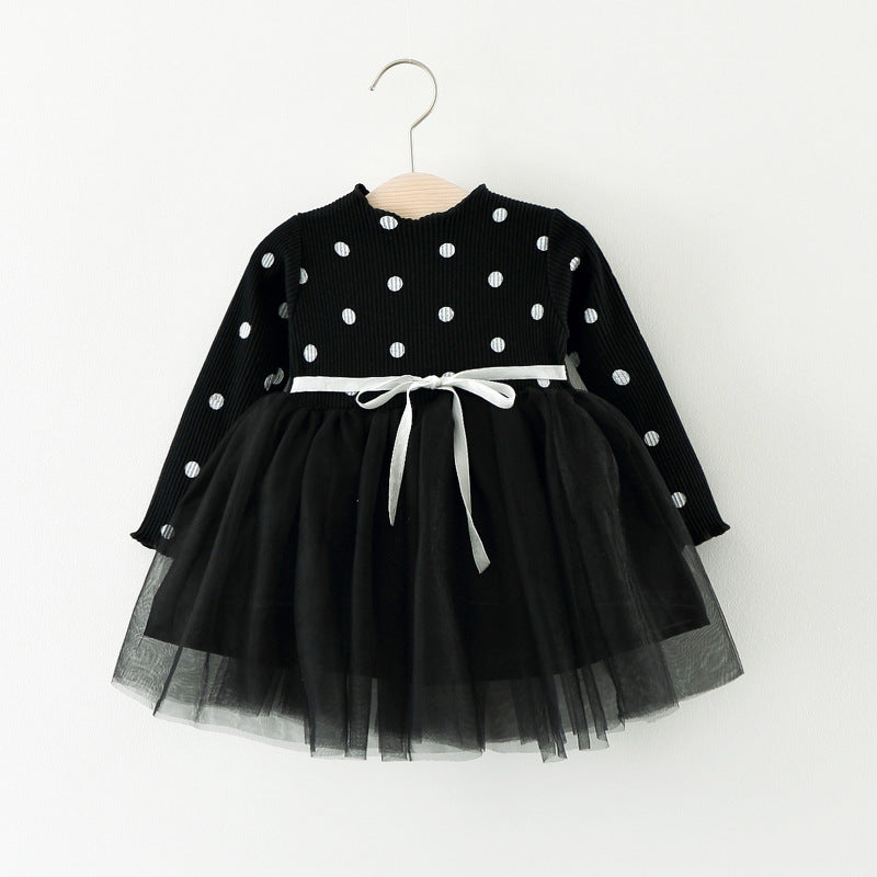 Girls' Cotton Long Sleeve Princess Dress