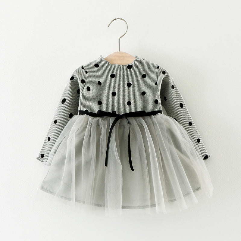Girls' Cotton Long Sleeve Princess Dress