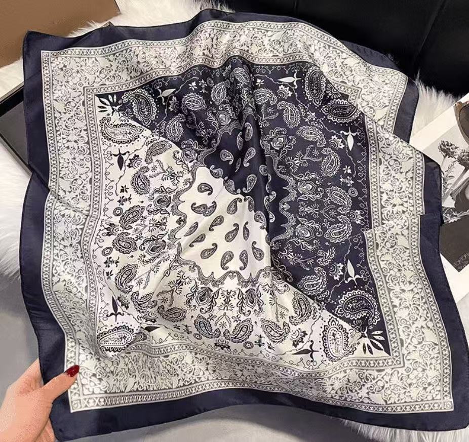 Women's Versatile Square Silk Scarf | 70×70cm | 18 Colours