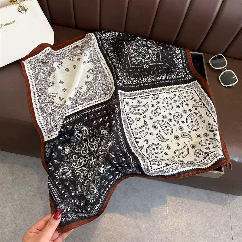 Women's Versatile Square Silk Scarf | 70×70cm | 18 Colours