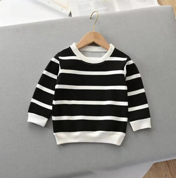 Kids' Striped Long Sleeve Pullover Top