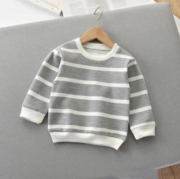 Kids' Striped Long Sleeve Pullover Top