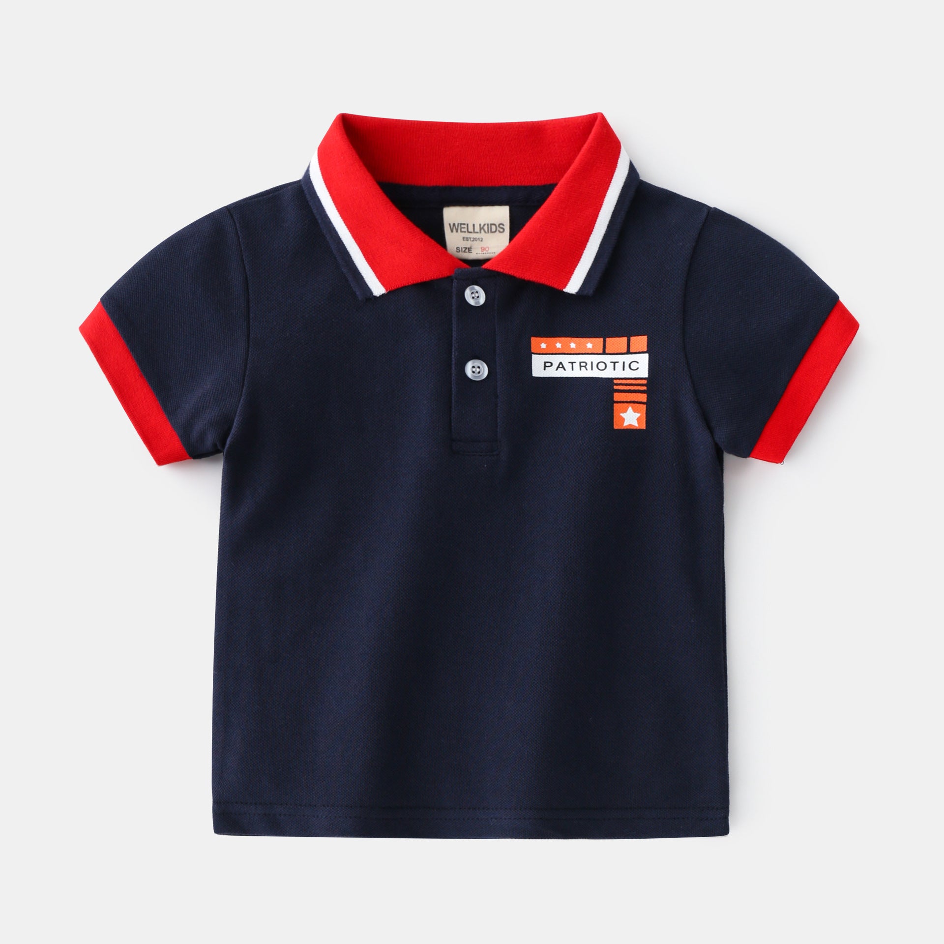 Boys' Plain Cotton Polo Shirt