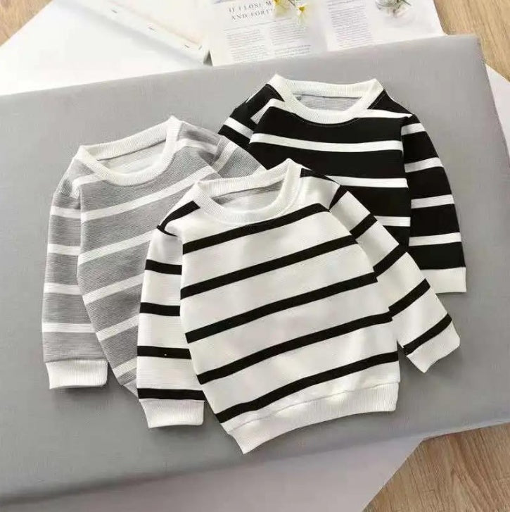 Kids' Striped Long Sleeve Pullover Top