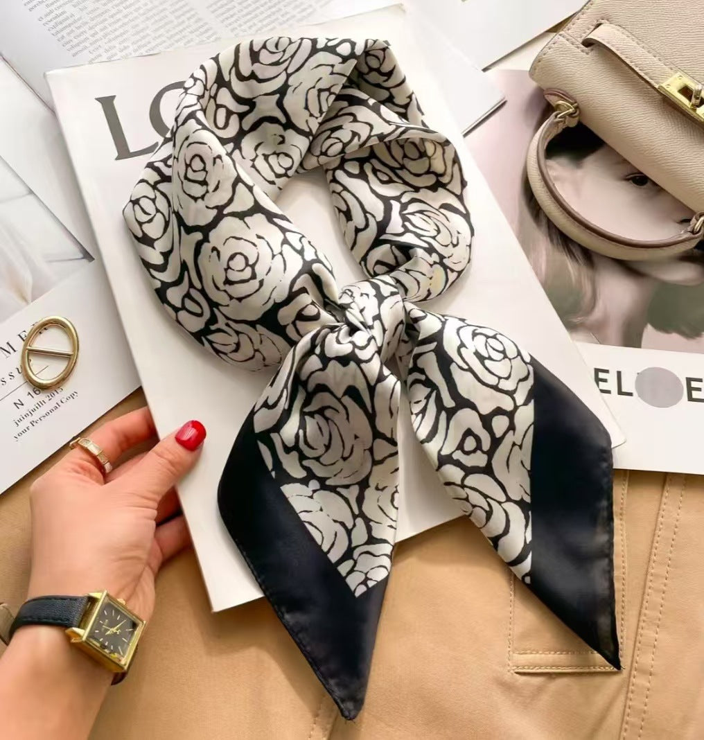 Women's Versatile Square Silk Scarf | 70×70cm | 18 Colours
