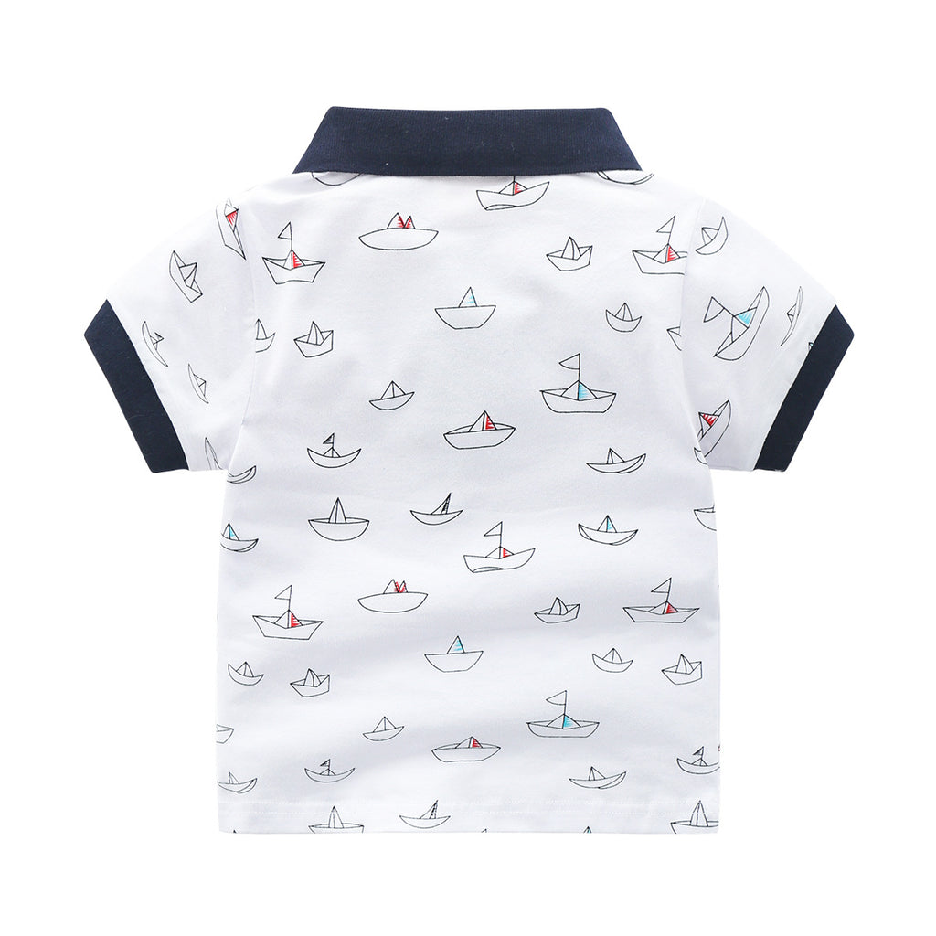 Boys' Striped Cotton Polo Shirt