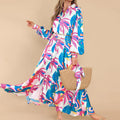Printed Long-sleeved Polo Dresses