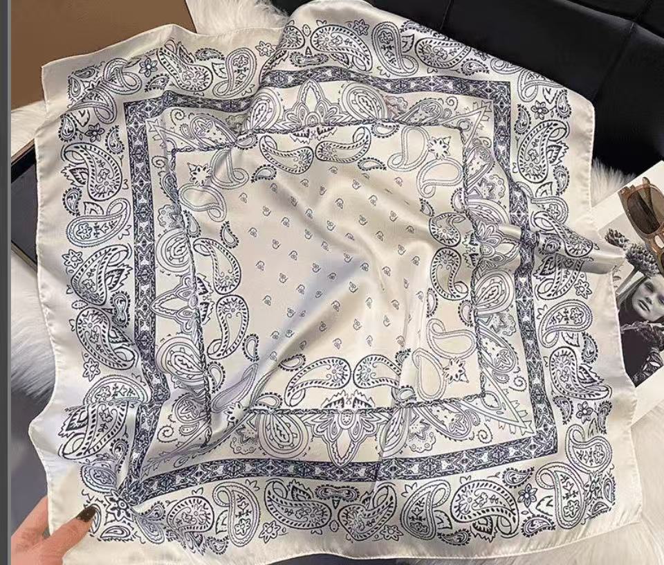 Women's Versatile Square Silk Scarf | 70×70cm | 18 Colours