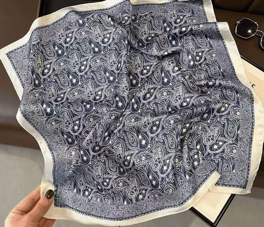 Women's Versatile Square Silk Scarf | 70×70cm | 18 Colours
