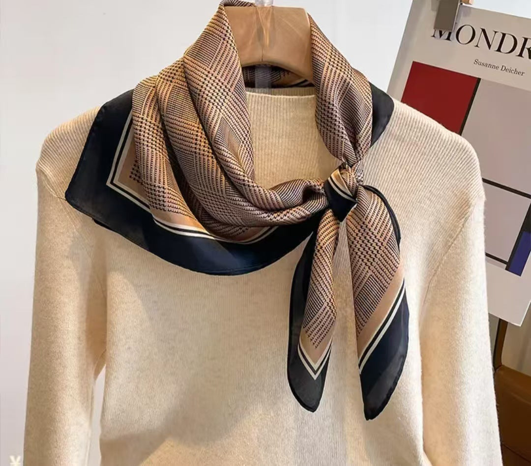 Women's Versatile Square Silk Scarf | 70×70cm | 18 Colours