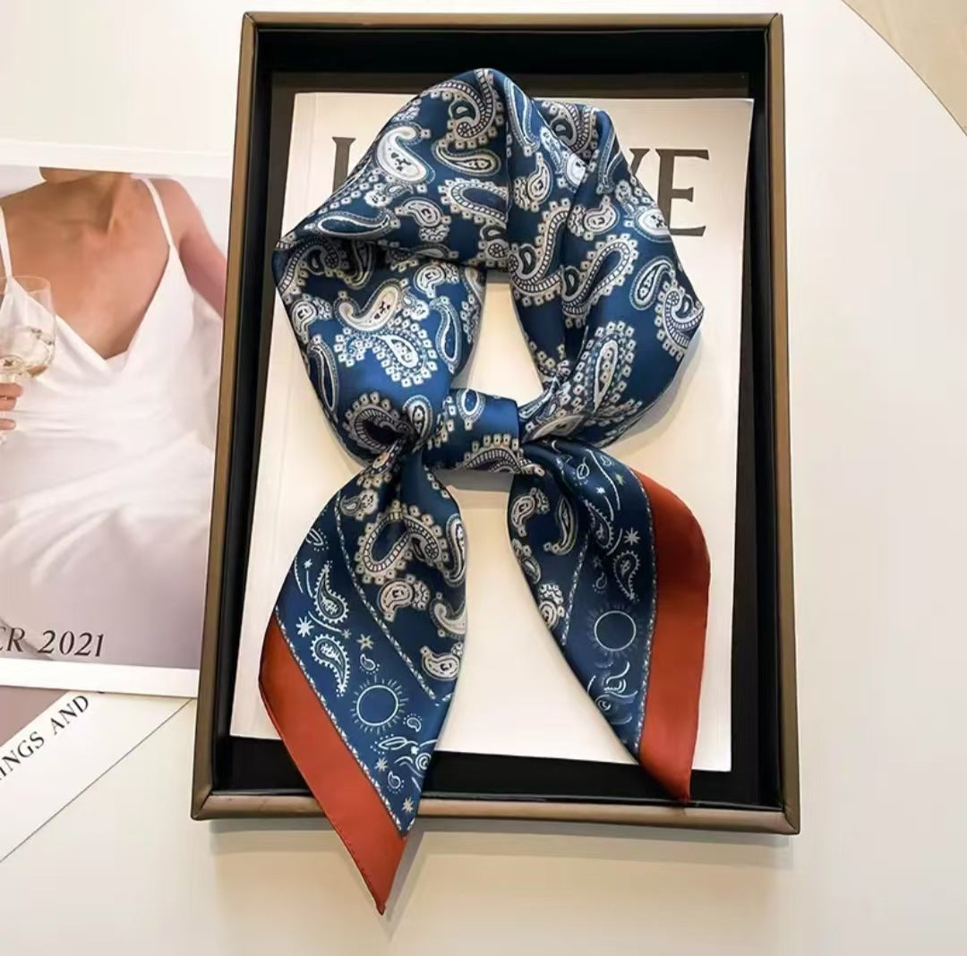 Women's Versatile Square Silk Scarf | 70×70cm | 18 Colours