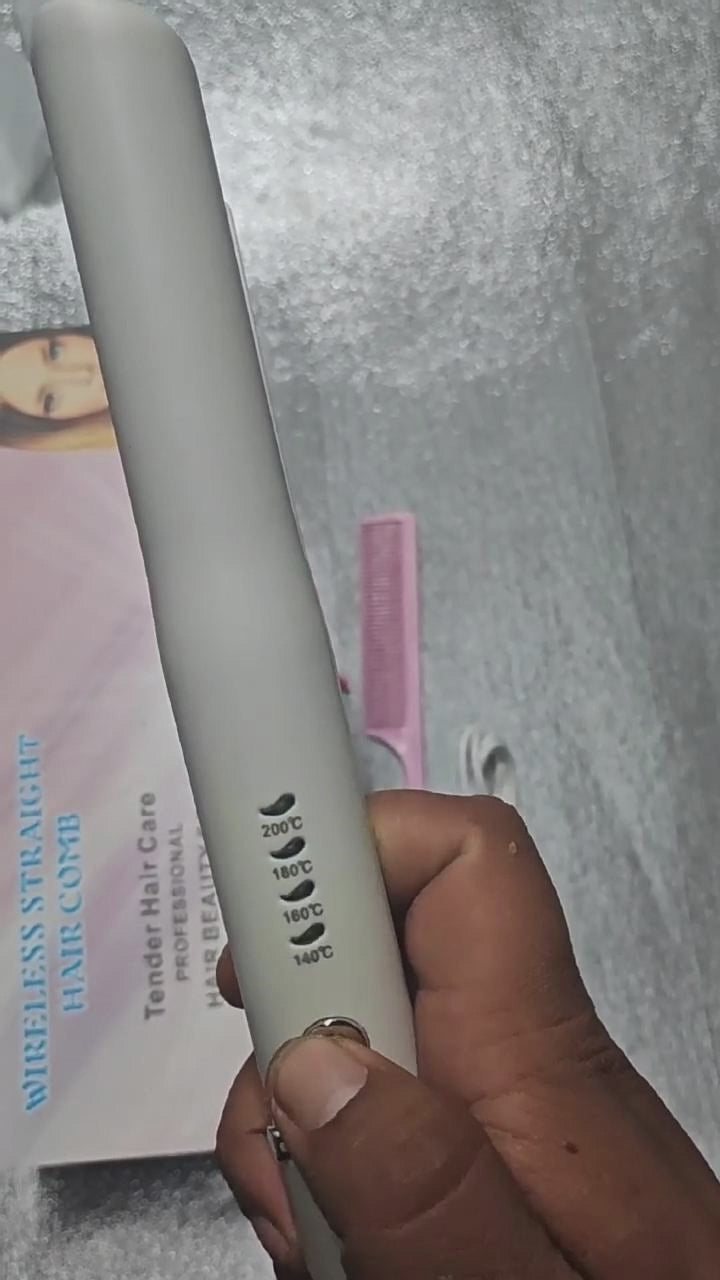 Mini Wireless Rechargeable Splint Hair Straightener Hair Curler